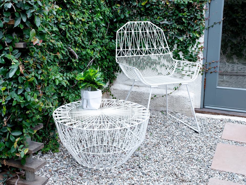 Farmhouse Galvanized Iron White Lounge Set