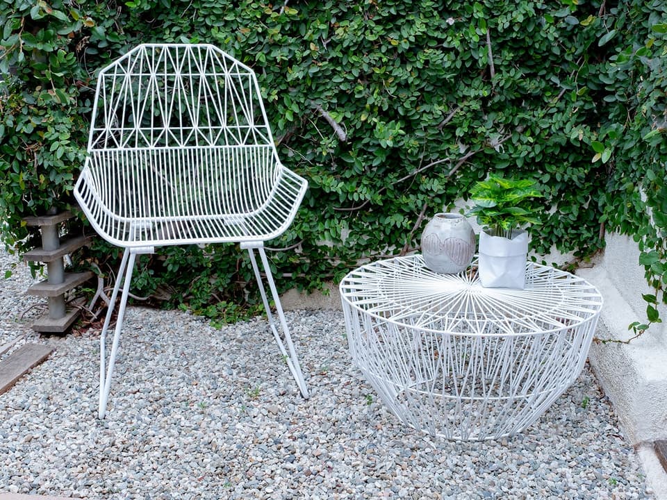 Farmhouse Galvanized Iron White Lounge Set