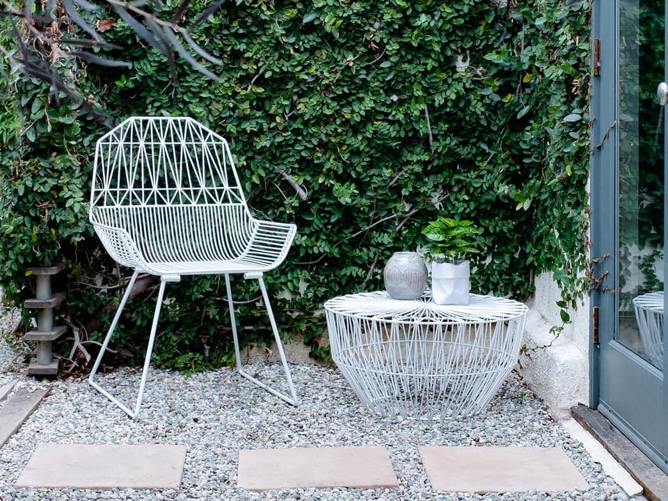 Farmhouse Galvanized Iron White Lounge Set