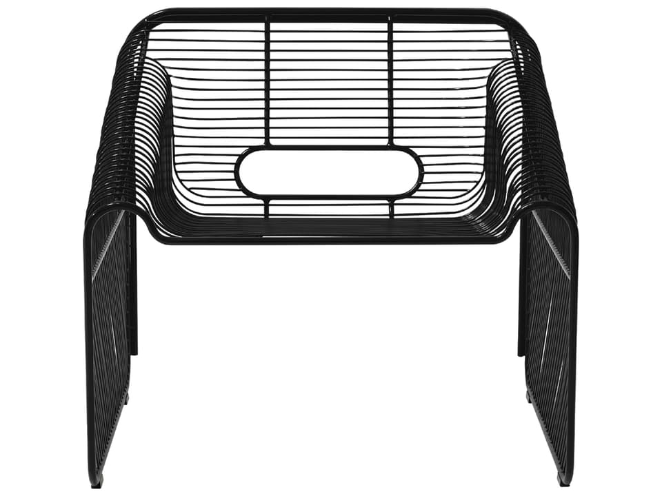 Bend Goods Hot Seat Galvanized Iron Lounge Chair in Black
