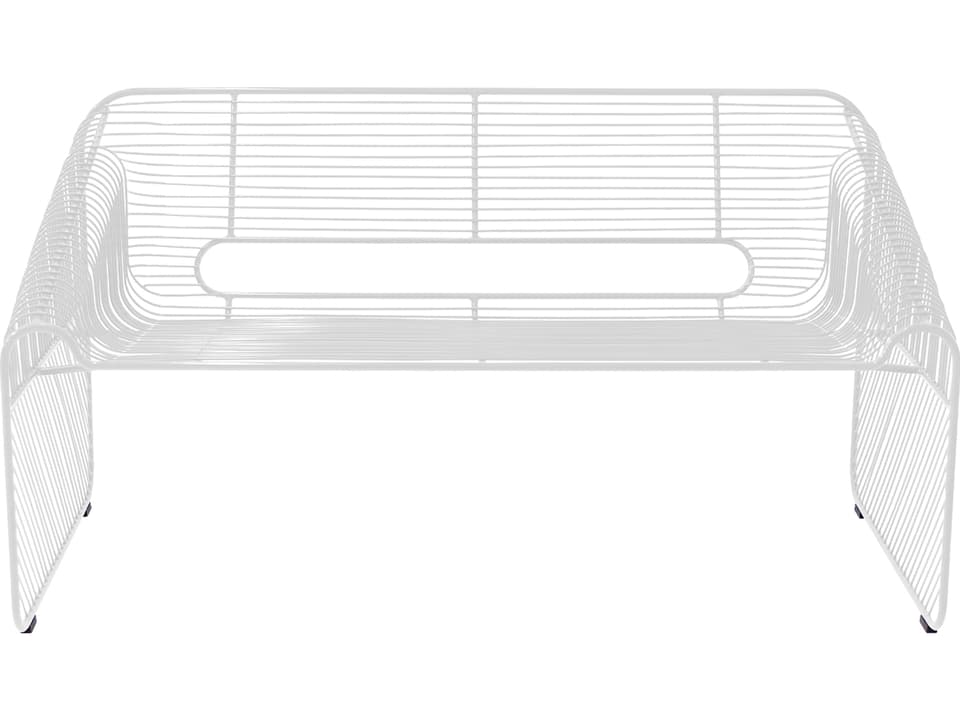 Love Seat Outdoor Galvanized Steel Loveseat in White