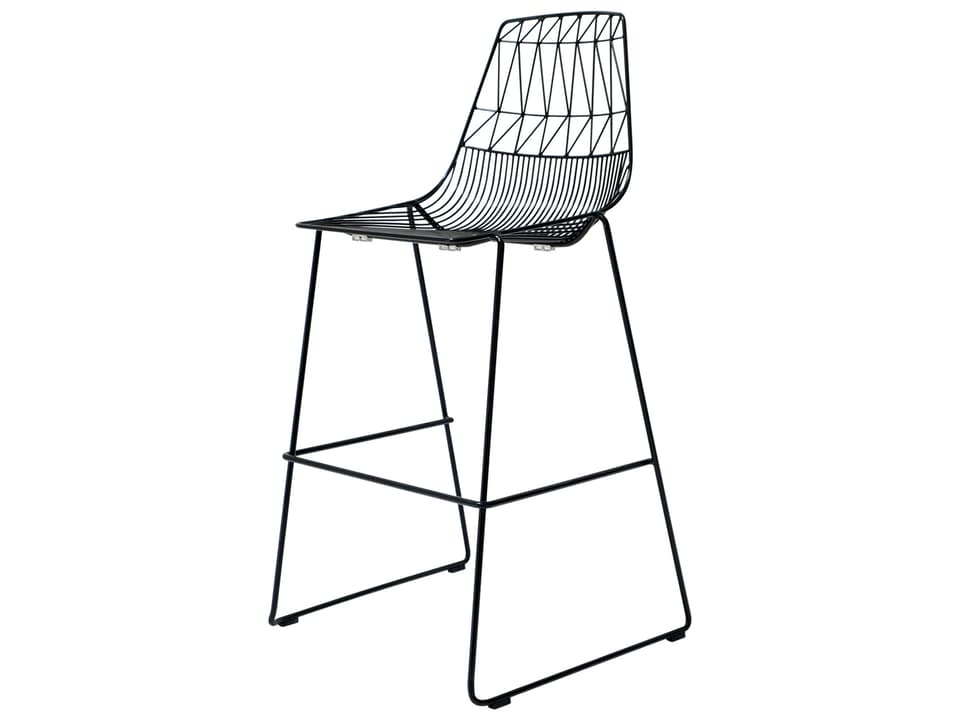 Lucy Stacking Bar Stool in Black Galvanized Iron