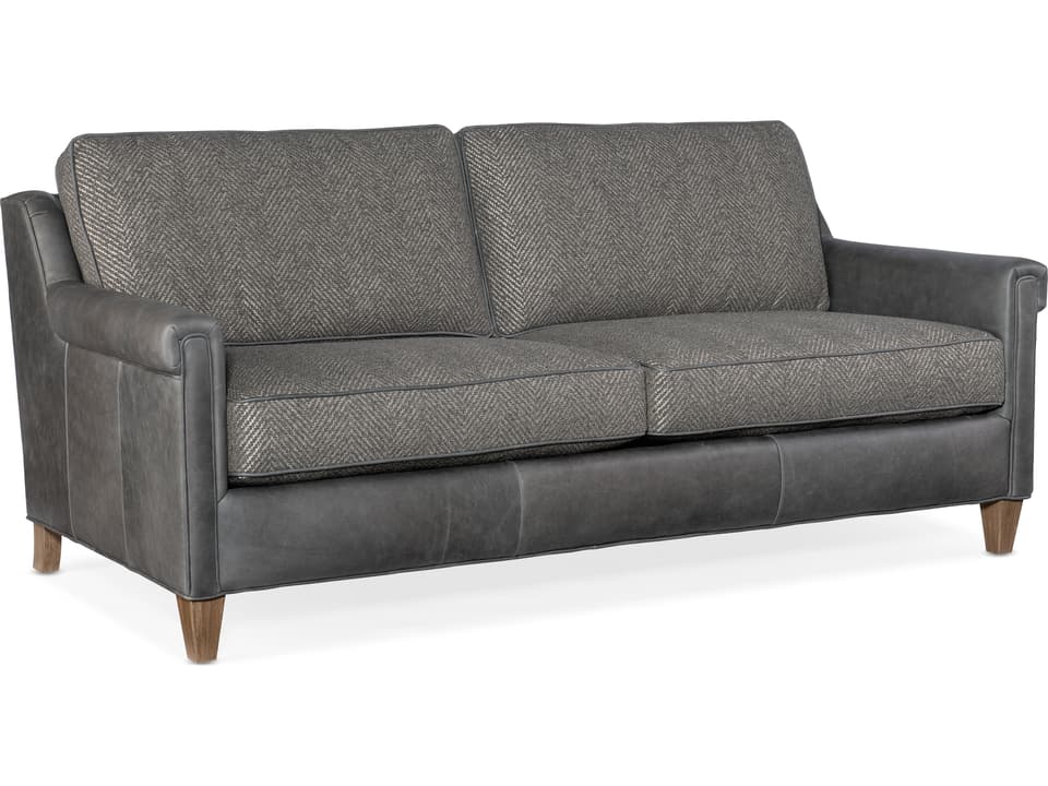 Madison 3-Seat Leather Sofa in Standard Mahogany Finish