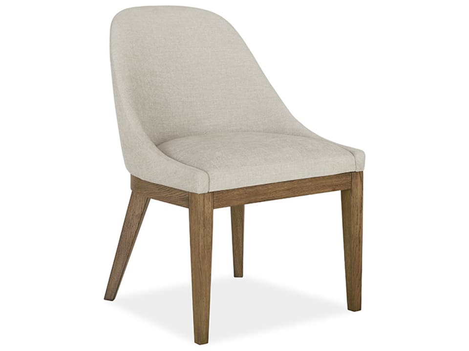 Peyton Upholstered Dining Side Chair in White Oak with Crypton Fabric