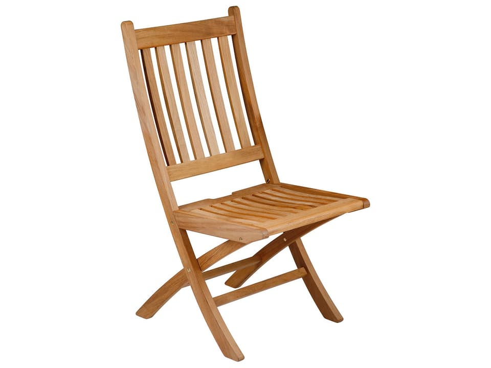 Ascot Folding Teak Dining Side Chair in Natural