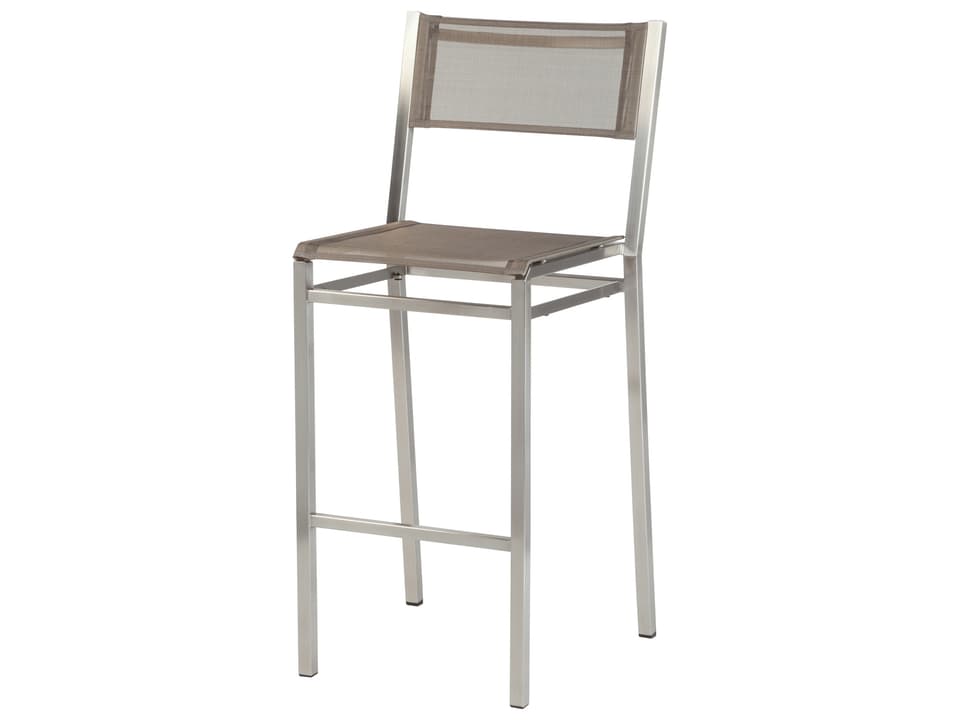 Equinox Bar Stool with Titanium Textilene Sling