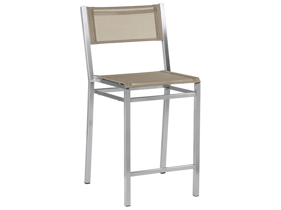 Equinox Counter Stool with Textilene Sling in Titanium