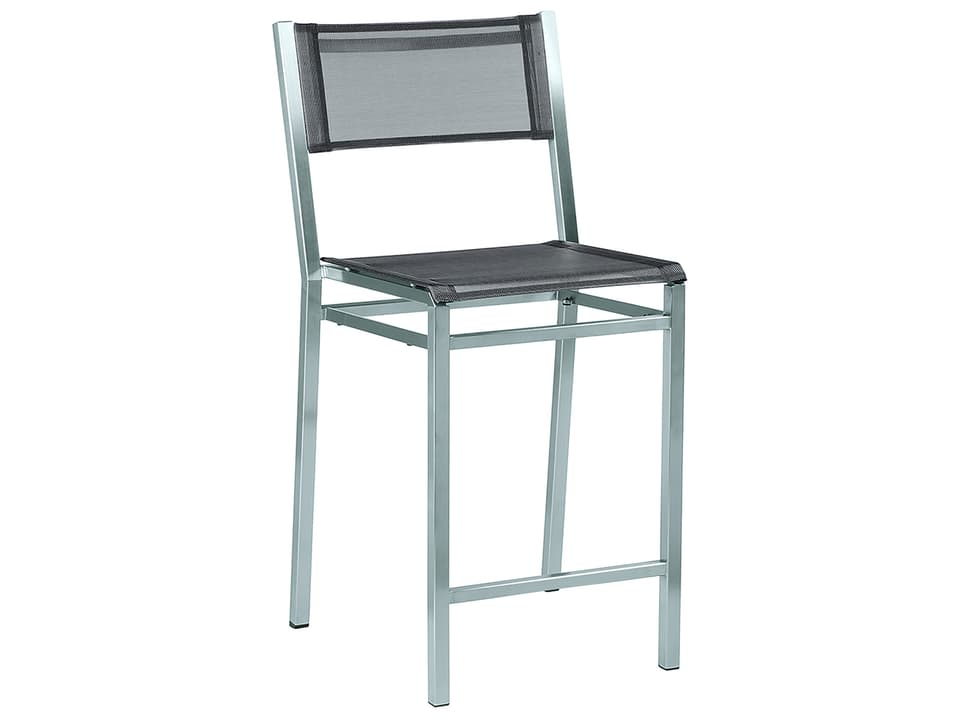Equinox Stainless Steel Counter Stool with Platinum Textilene Sling
