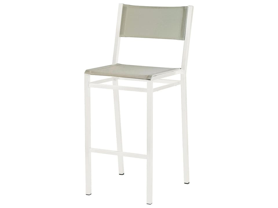 Equinox Bar Stool with Arctic White Frame and Seagull Sling