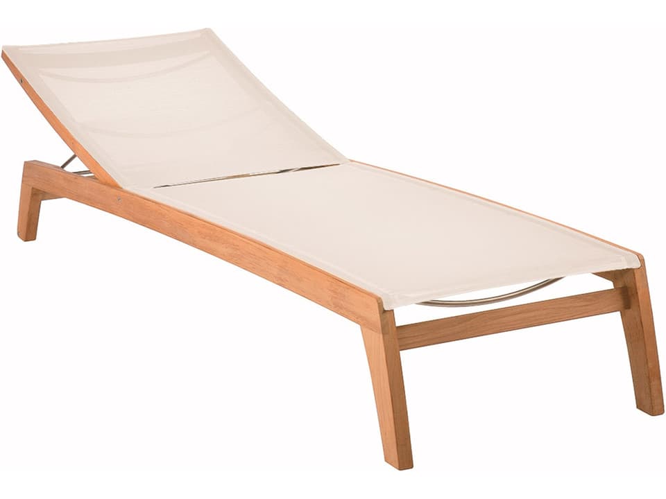 Horizon Lounger with Pearl Textilene Sling
