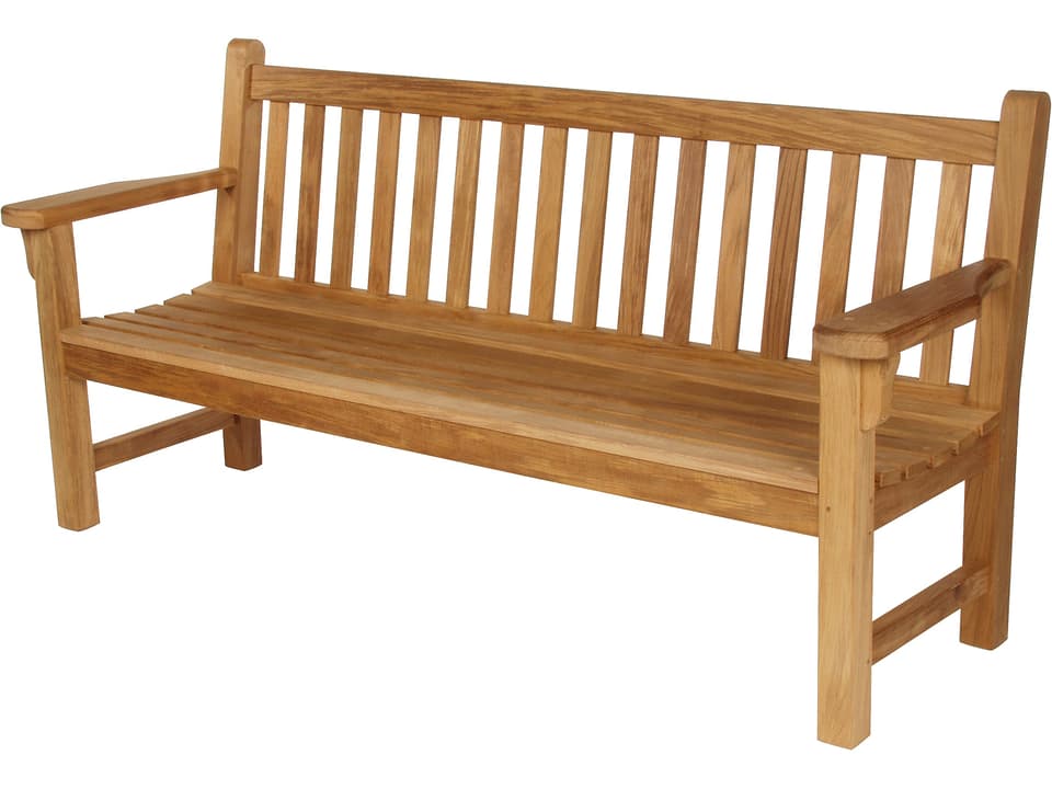 London 75-Inch Teak Bench in Natural