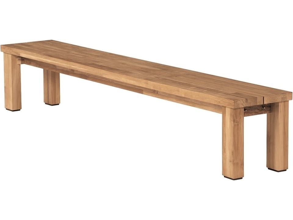 Titan 102-Inch Rustic Teak Backless Bench