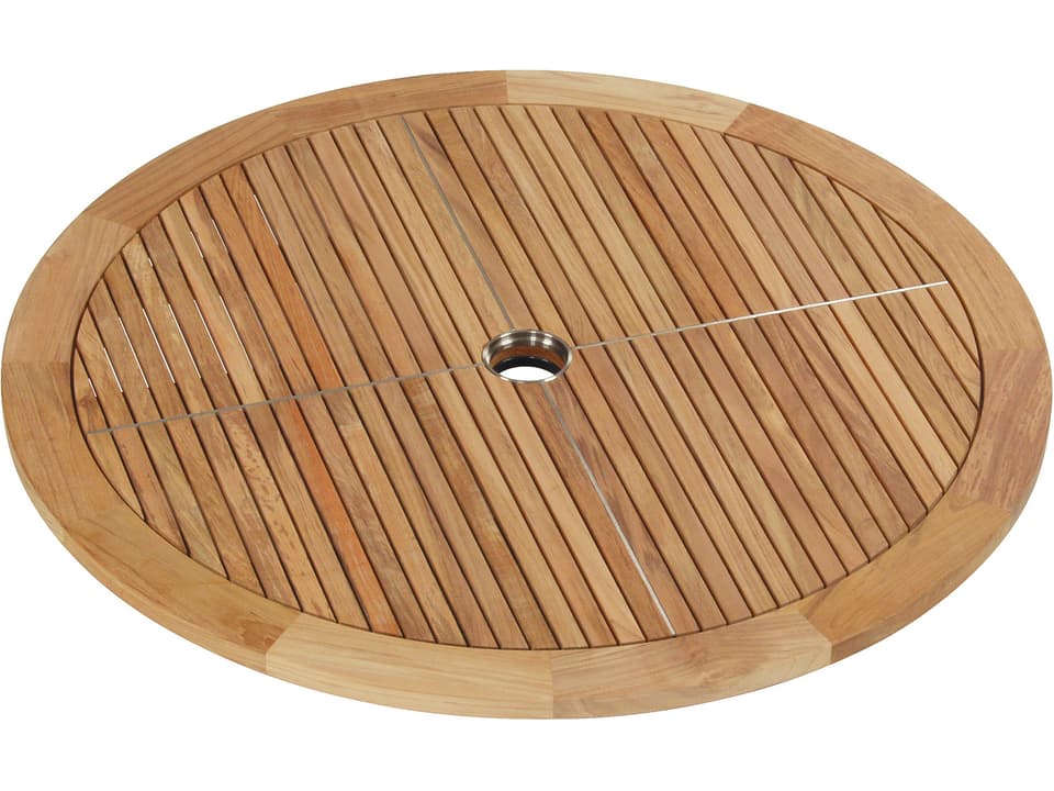 Equinox 40-Inch Round Teak Lazy Susan