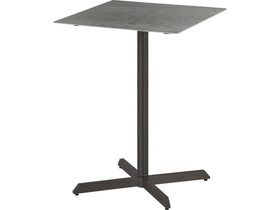 Equinox Pedestal Bar Table with Dusk Ceramic Top in Graphite