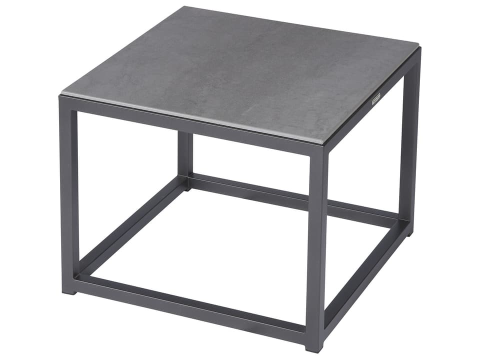 Equinox Side Table - Graphite Powder Coated Stainless Steel Frame - Dusk Ceramic Top