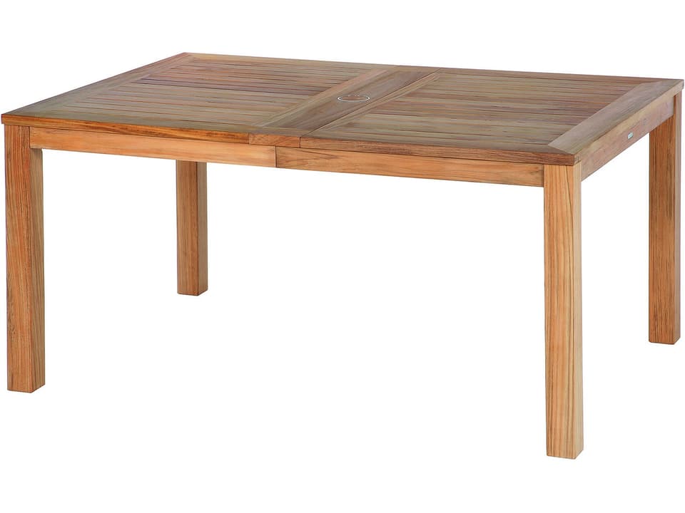 Linear Teak Extending Dining Table 61 to 91-Inch