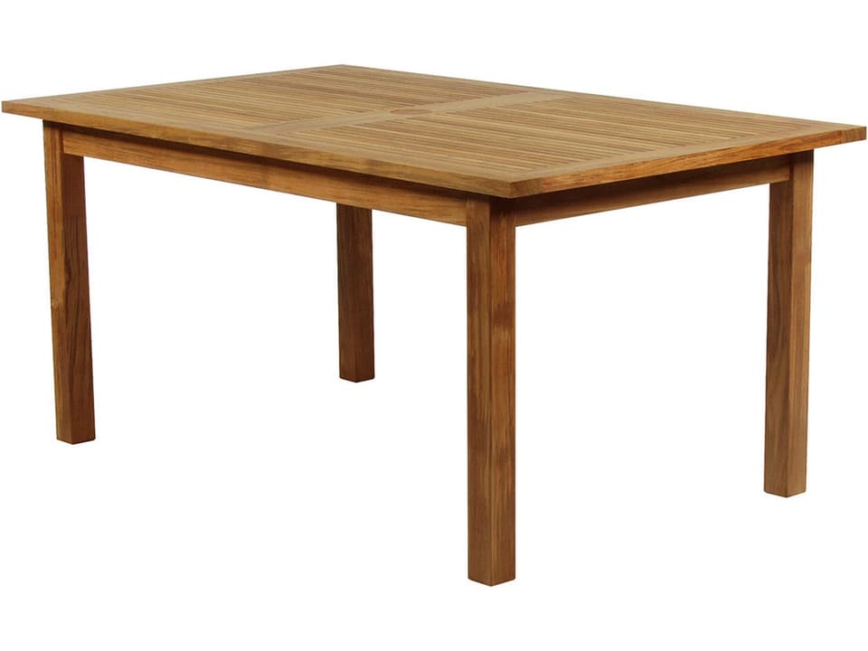 Monaco 59-Inch Rectangle Dining Table in Natural Teak