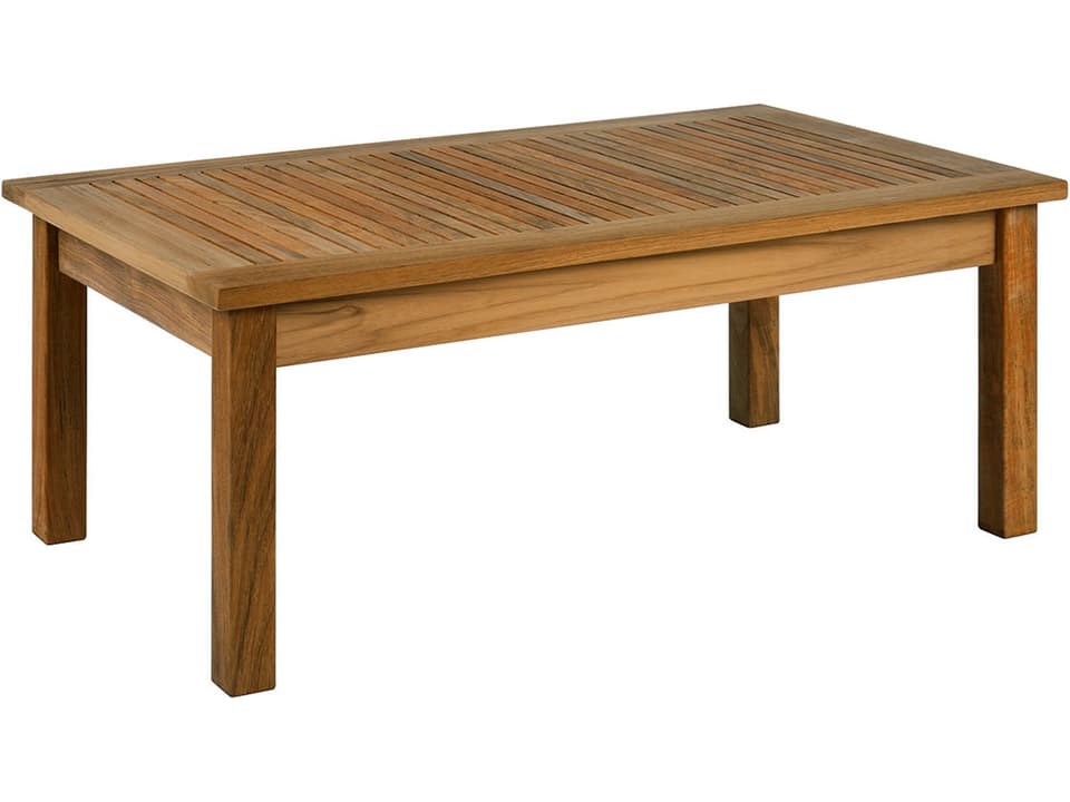 Monaco Teak Rectangular Coffee Table in Natural