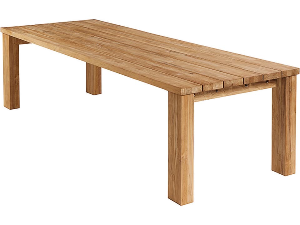 Titan 118-Inch Rectangular Rustic Teak Dining Table