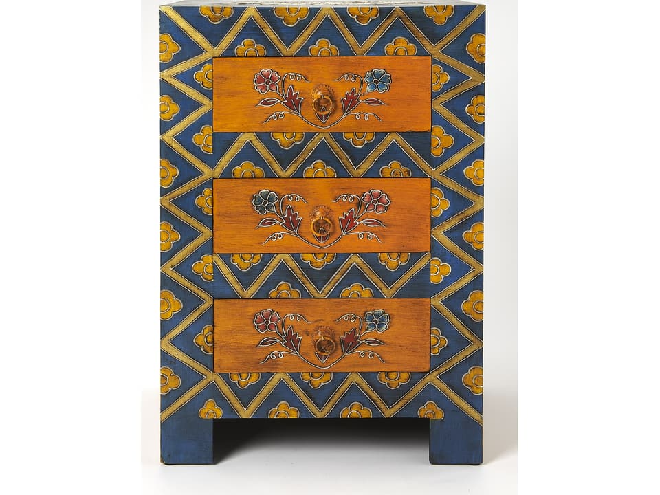 Artifacts Hand Painted 3-Drawer Accent Chest