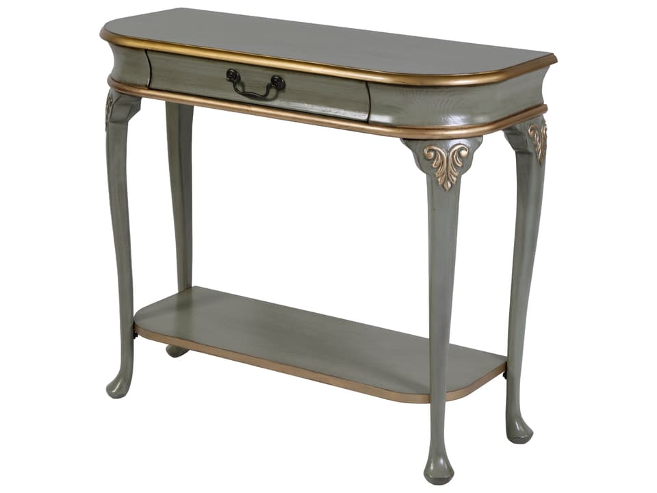 Ridgeland 36 in. W Wood 1 Drawer Console Table Pastel Green