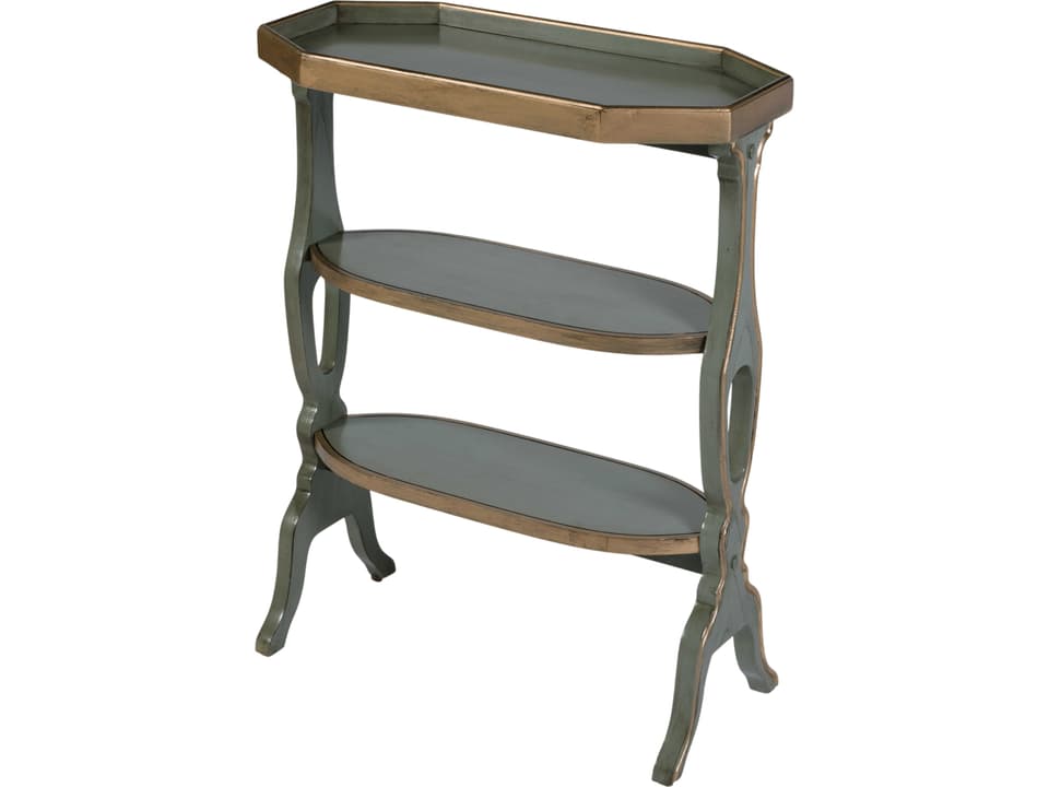 Specialty Hadley Octagonal 3-Tier Side Table in Pastel Green