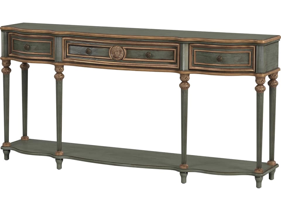 Peyton Rectangle Console Table in Royal Pastel Green