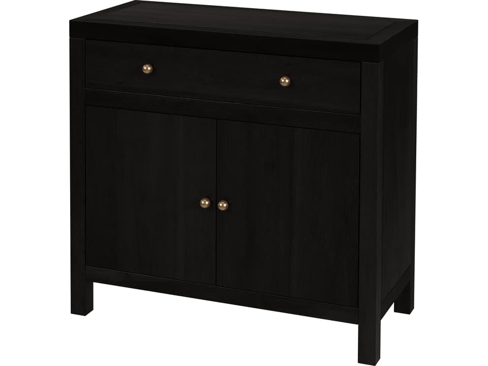 Specialty Nora 1-Drawer 2-Door Wood Accent Storage Cabinet in Coffee Brown