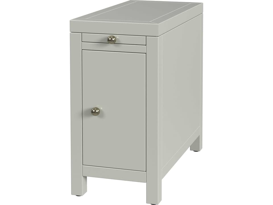 Specialty Company Nora 12-Inch 1-Door Narrow End Table with Pull Out Tray Sage Green