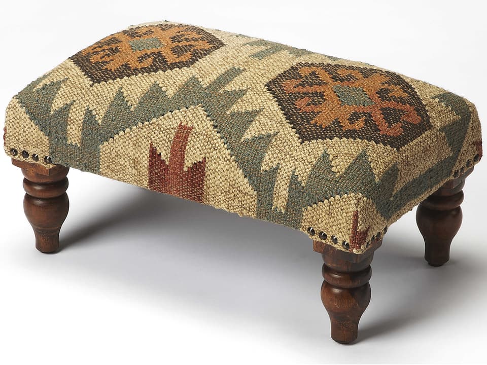 Specialty Company Berino Upholstered Wood Stool in Multi-Color