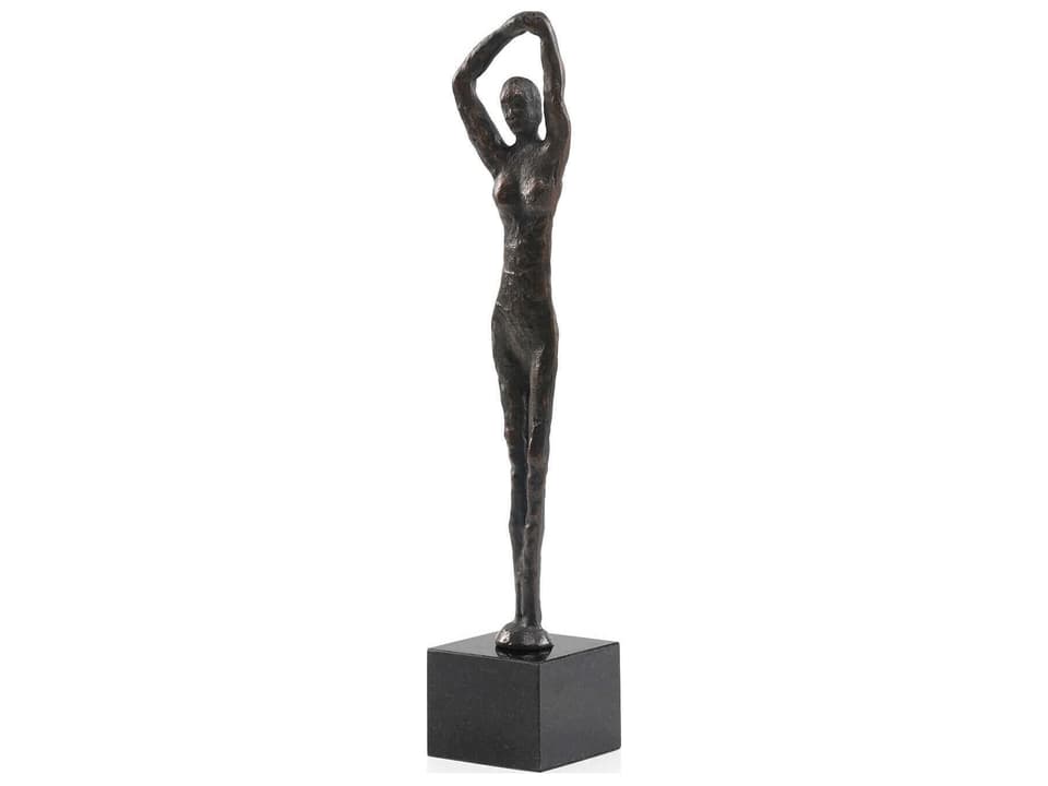 Coppelia Bronze Sculpture with Black Marble Base