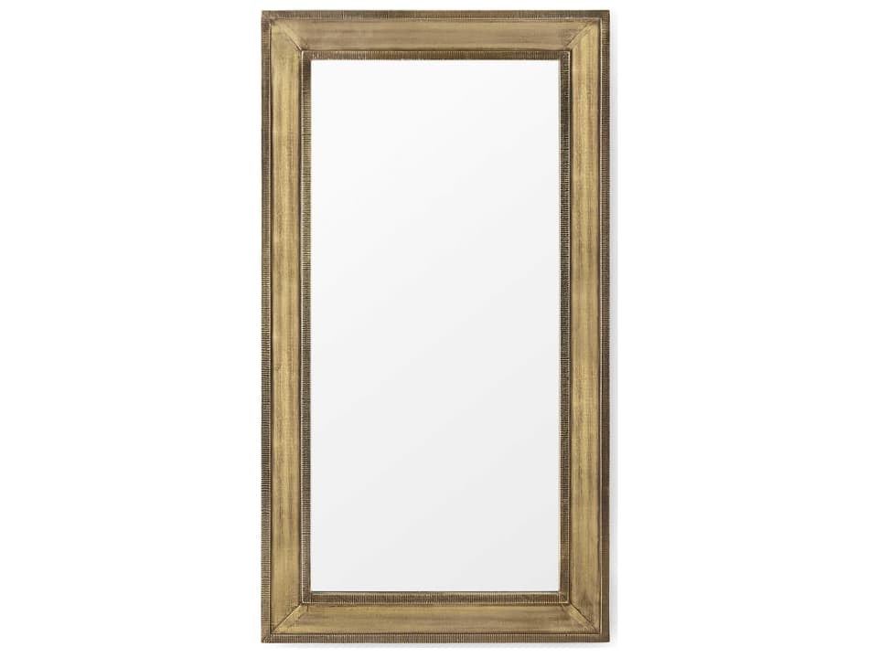 Ellen Antique Brass Rectangular Wall Mirror