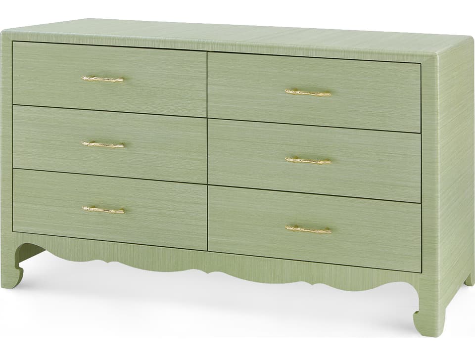 Somerset Bay Seaglass Double Dresser White Painted Mahogany with Seaglass Green Accents | LuxeDecor Somerset Bay Seaglass Double Dresser White Painted Mahogany with Seaglass Green Accents | LuxeDecor