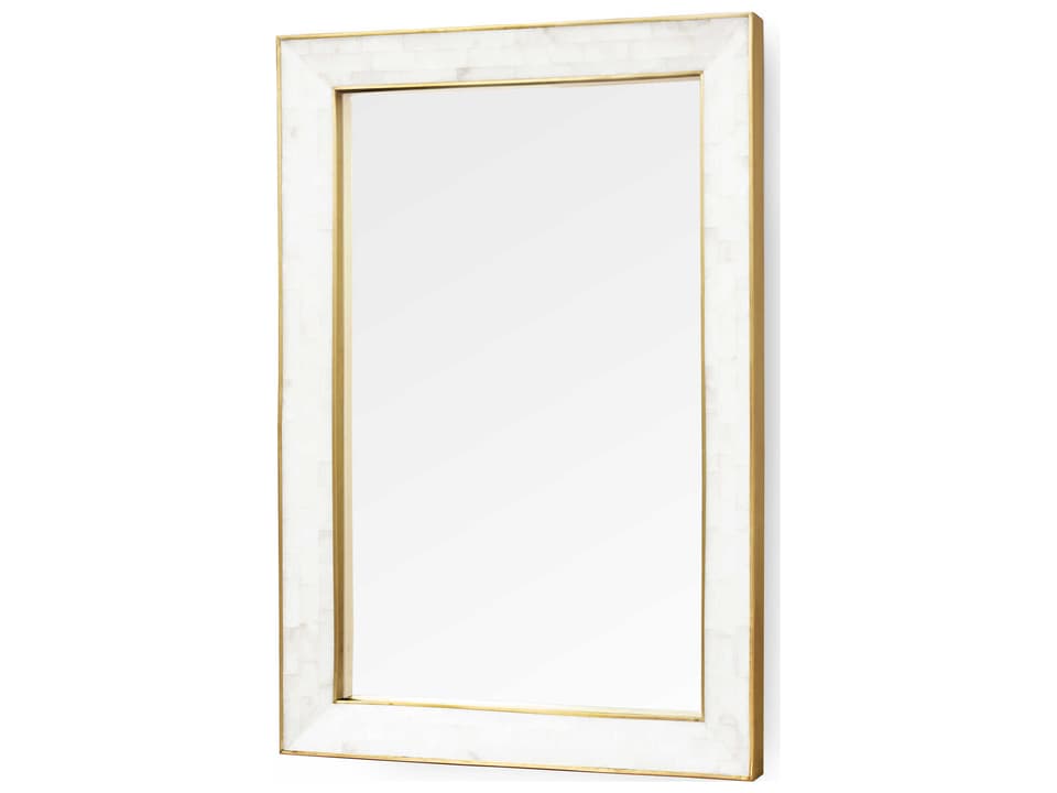 Leighton Alabaster Rectangular Wall Mirror