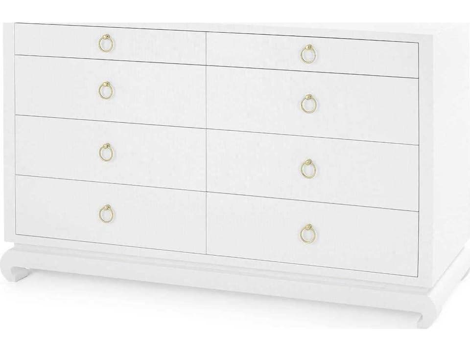 Ming 8-Drawers Solid Wood Double Dresser