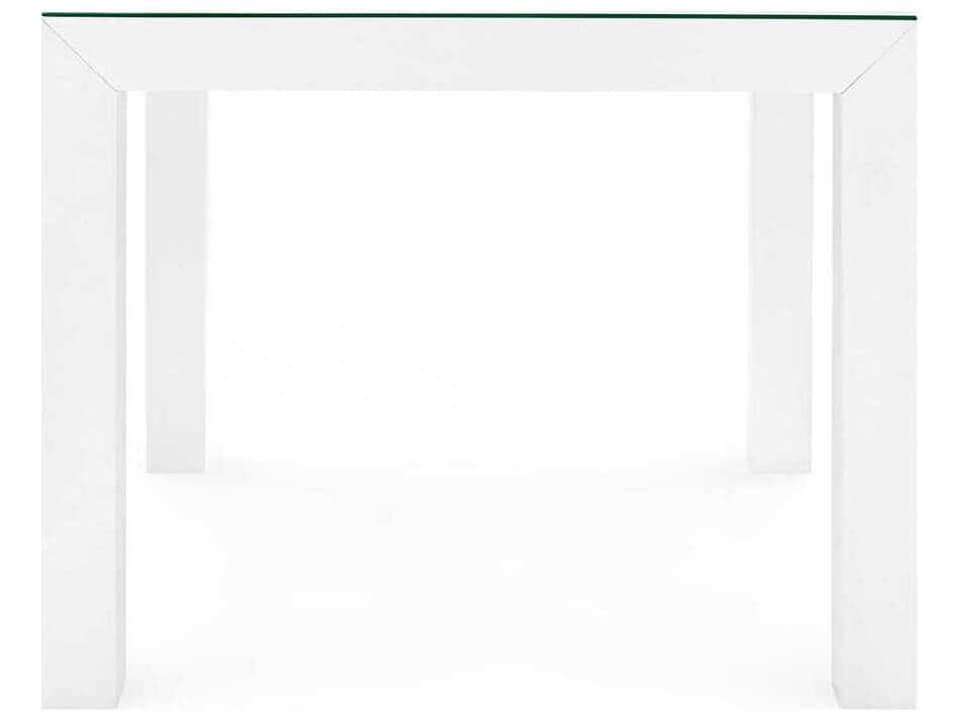 Valentina Square 36-Inch Game Table in Chiffon White Lacquered Grasscloth