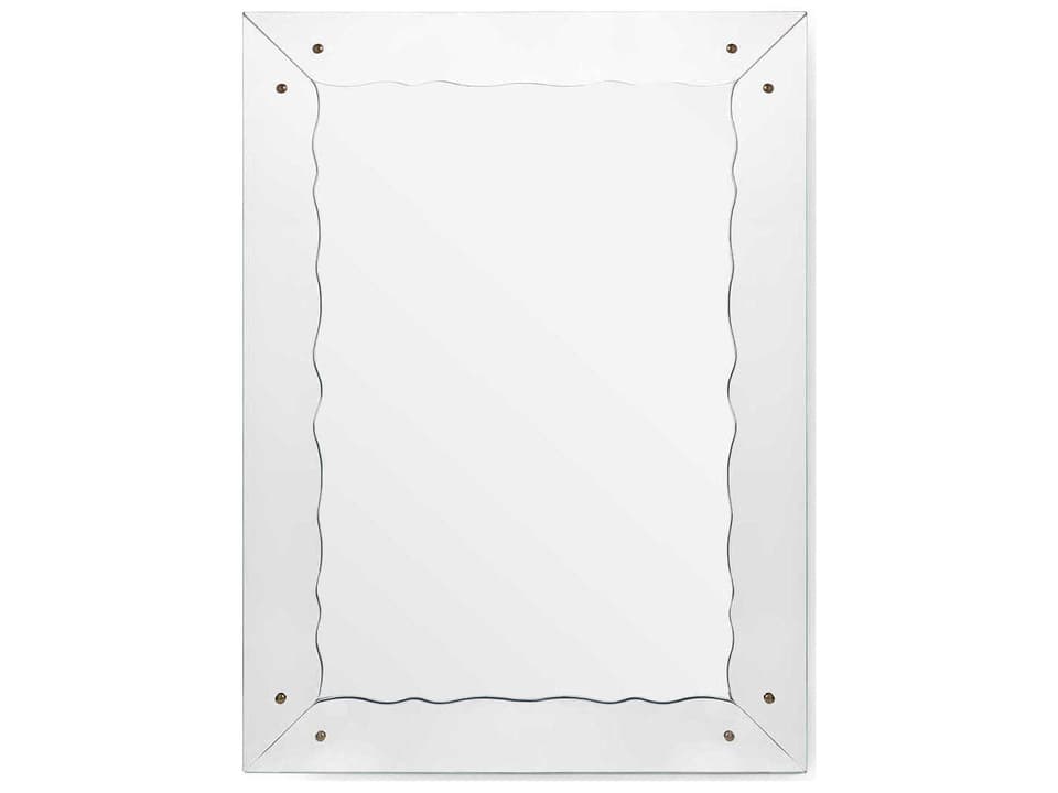 Willow Wall Mirror with Brushed Bronze Studs