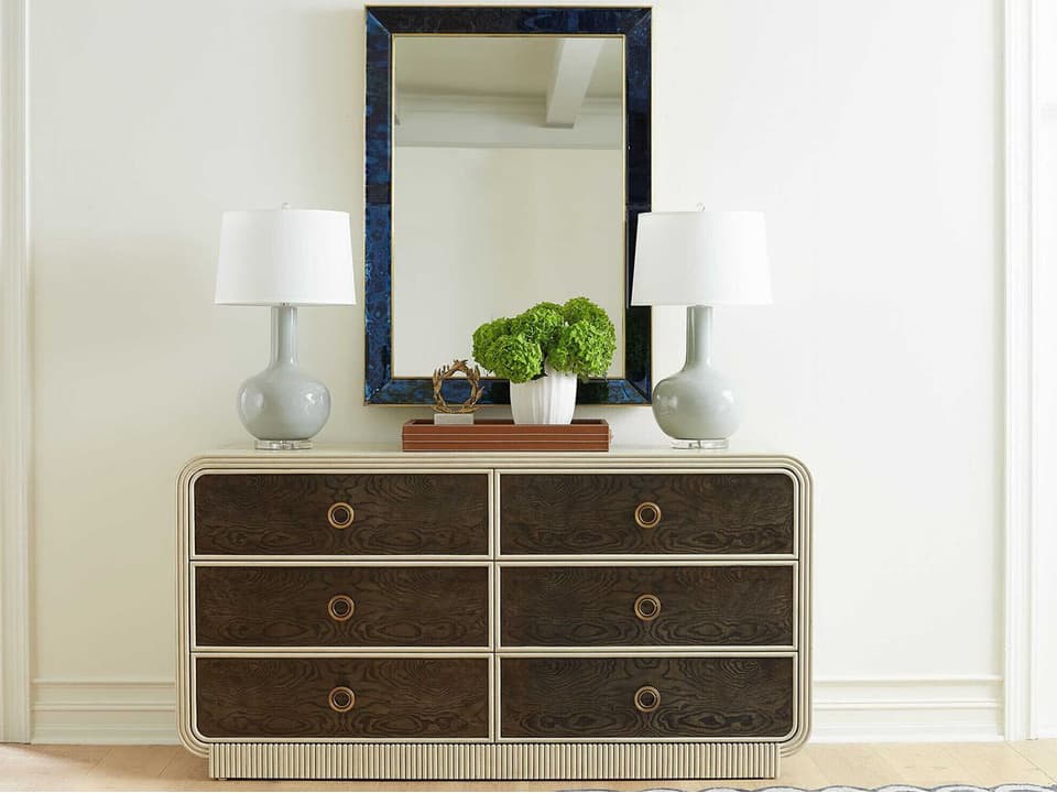 Brooklyn Walk - Dresser, Mirror - Dark Brown / 2 Pieces Brooklyn Walk - Dresser, Mirror - Dark Brown / 2 Pieces