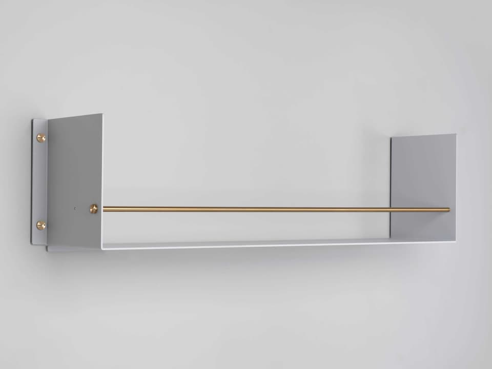 Kitchen Girder Shelf with Brass Rail