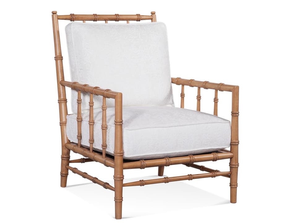 Channel Island Fabric Accent Chair with Blend Down Cushions
