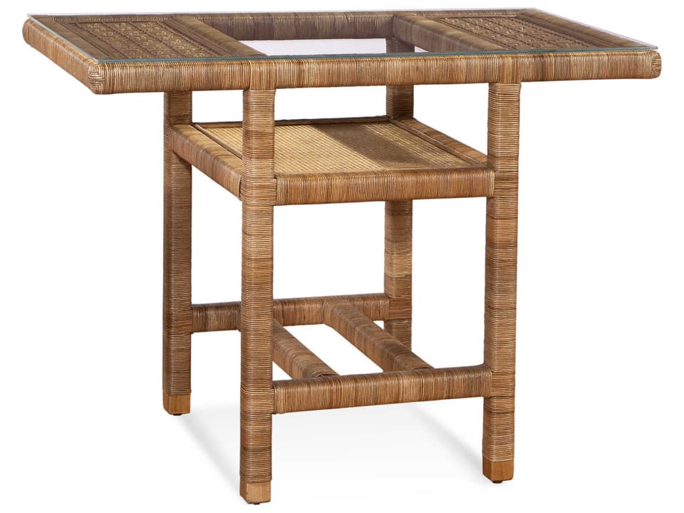 Pine Isle Rectangle Breakfast Table with Glass Top