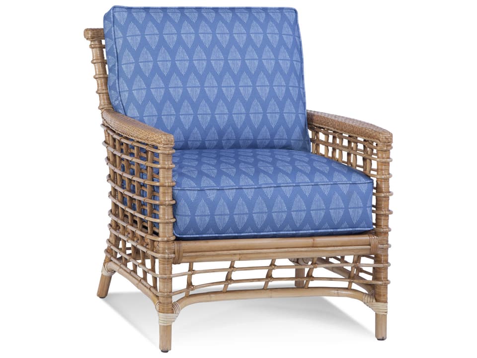 Bridgehampton Rattan Arm Chair with Customizable Upholstery