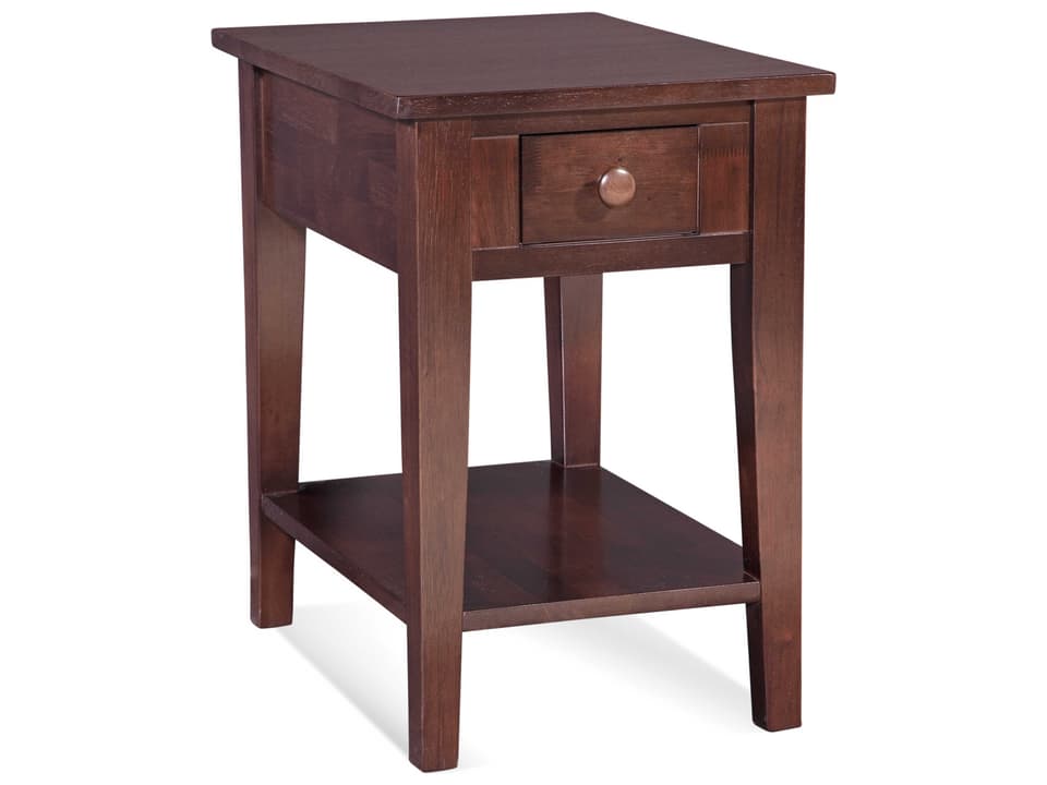 South Hampton Rectangular Wood End Table with Drawer and Shelf