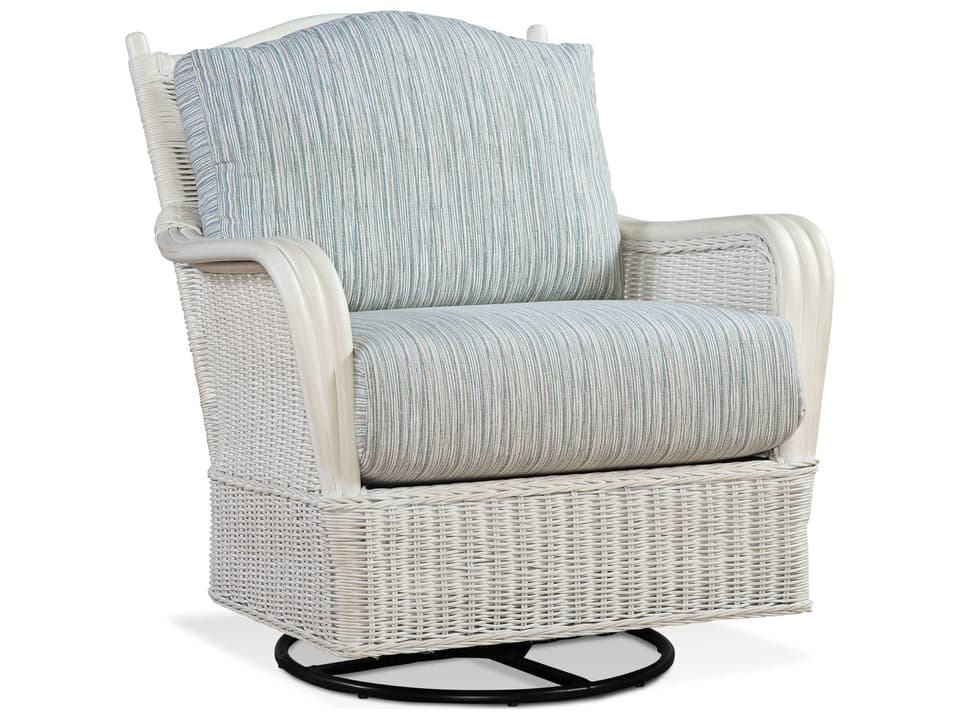 Bodega Bay Swivel Glider Accent Chair in Rattan