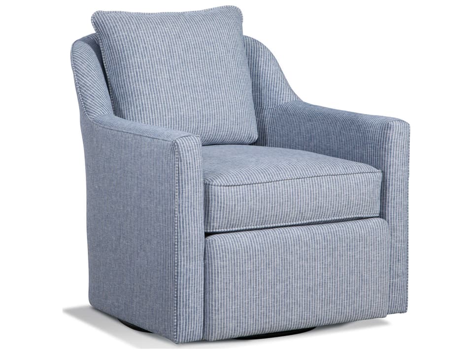Leighton Memory Swivel Accent Chair in Custom Fabric