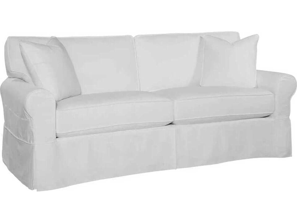 Bedford Queen Slipcover Sleeper Sofa with Gel Memory Foam Mattress