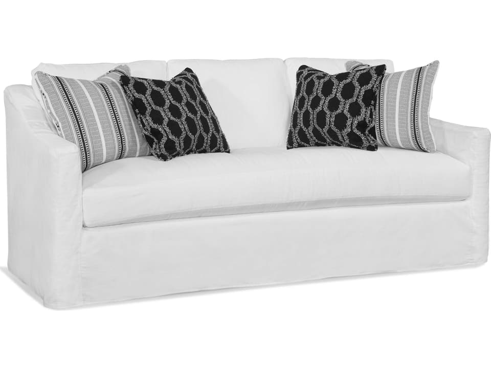 Oliver Bench Seat Slipcovered Sofa with Track Arms