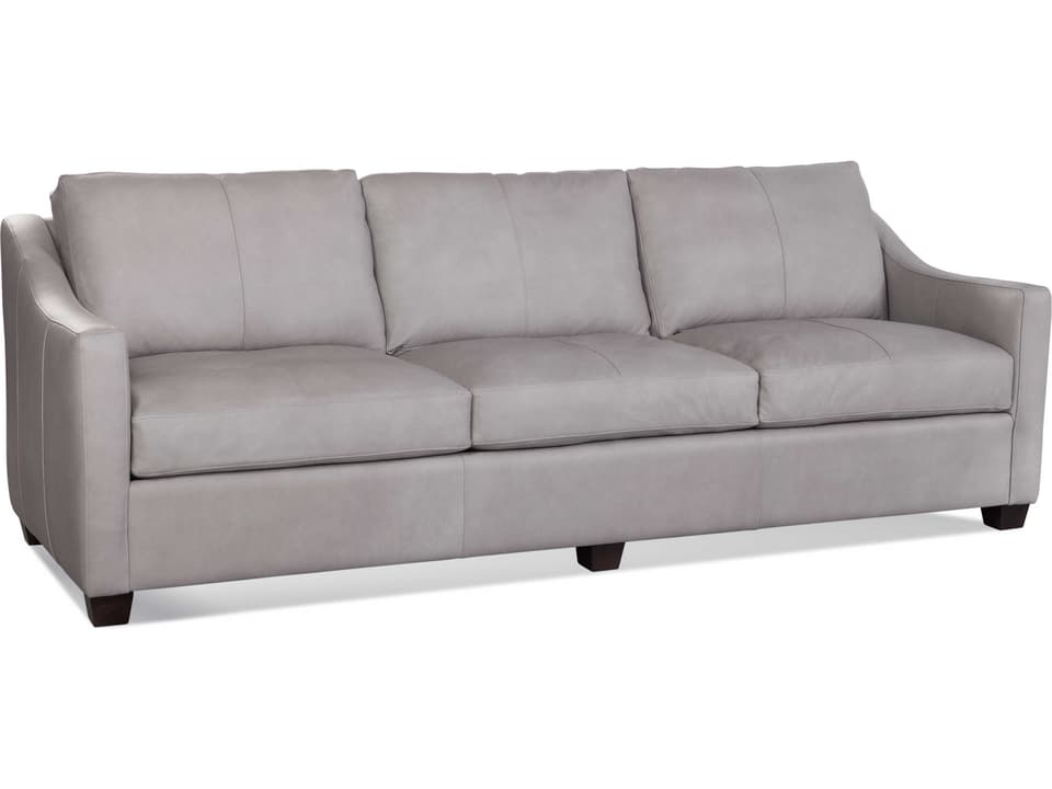 Oliver Leather Estate Sofa with Track Arms in Custom Leather