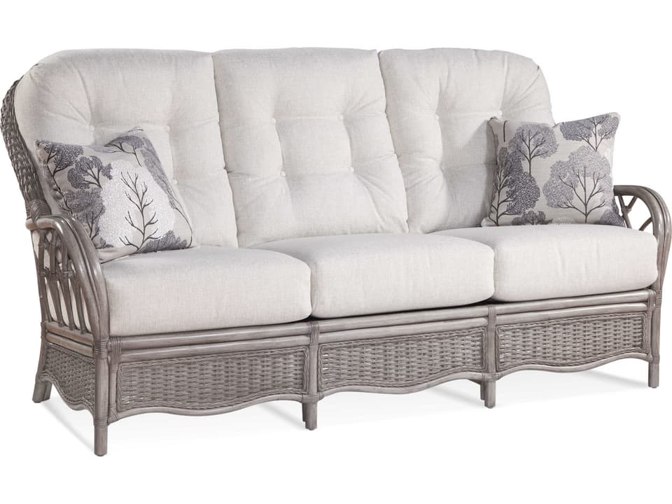 Everglade 3-Seat Sofa with Wicker and Rattan Frame