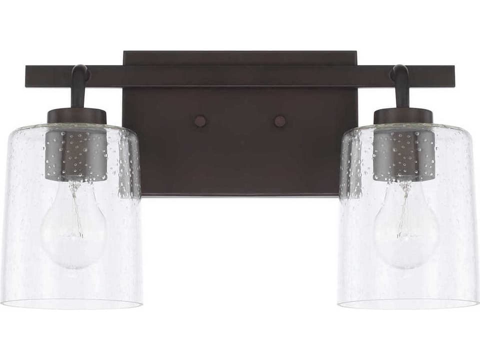 Greyson 2-Light Transitional Vanity Light in Bronze